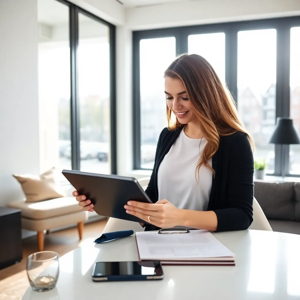 Persoon die budgetplan maakt met laptop en rekenmachine